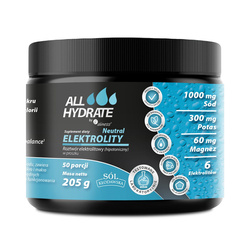 Aliness ALLHydrate Elektrolity Neutral, 205g - 50 porcji -  Naturalne