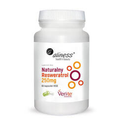 Aliness Naturalny Resweratrol Veri-Te 250mg 60kaps VEGE