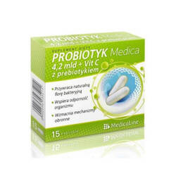 Probiotyk Medica 4,2 mld + VitC z prebiotykiem 15kaps