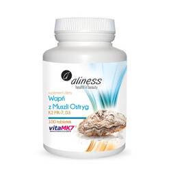 Aliness Wapń z muszli ostryg Z K2+D3 100tab