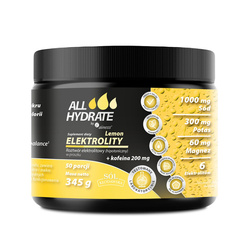 Aliness ALLHydrate Elektrolity + Kofeina 200mg, 345g - 50 porcji - lemon