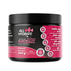 Aliness ALLHydrate Elektrolity 305g, 50 porcji - raspberry